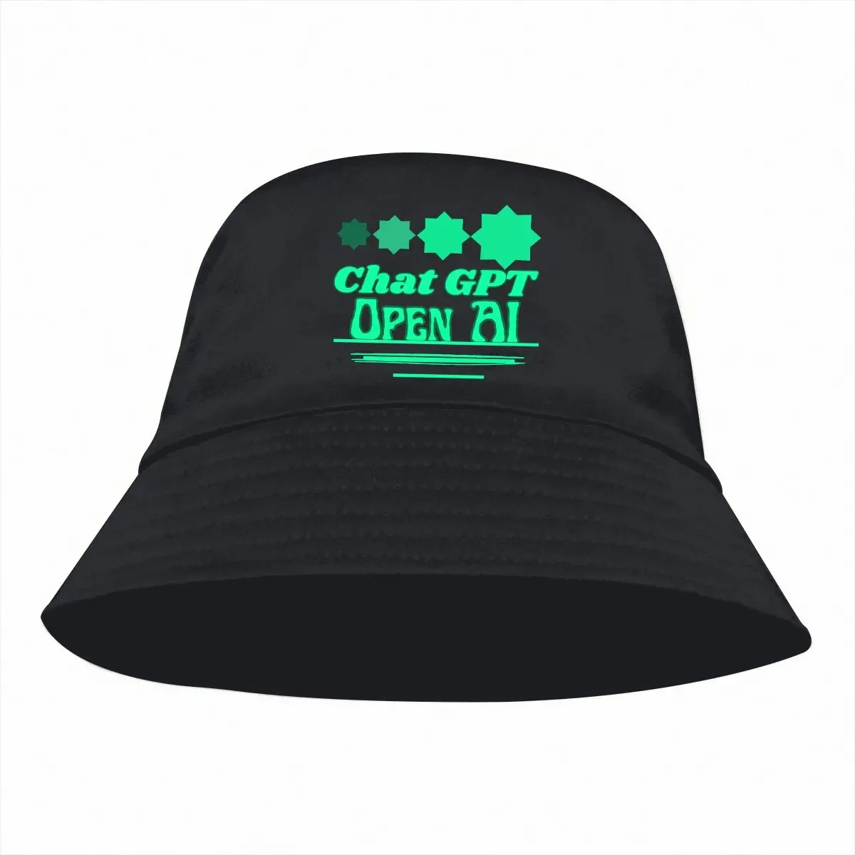 Open AI Typography Unisex Bucket Hats ChatGPT Hip Hop Fishing Sun Cap Fashion Style Designed