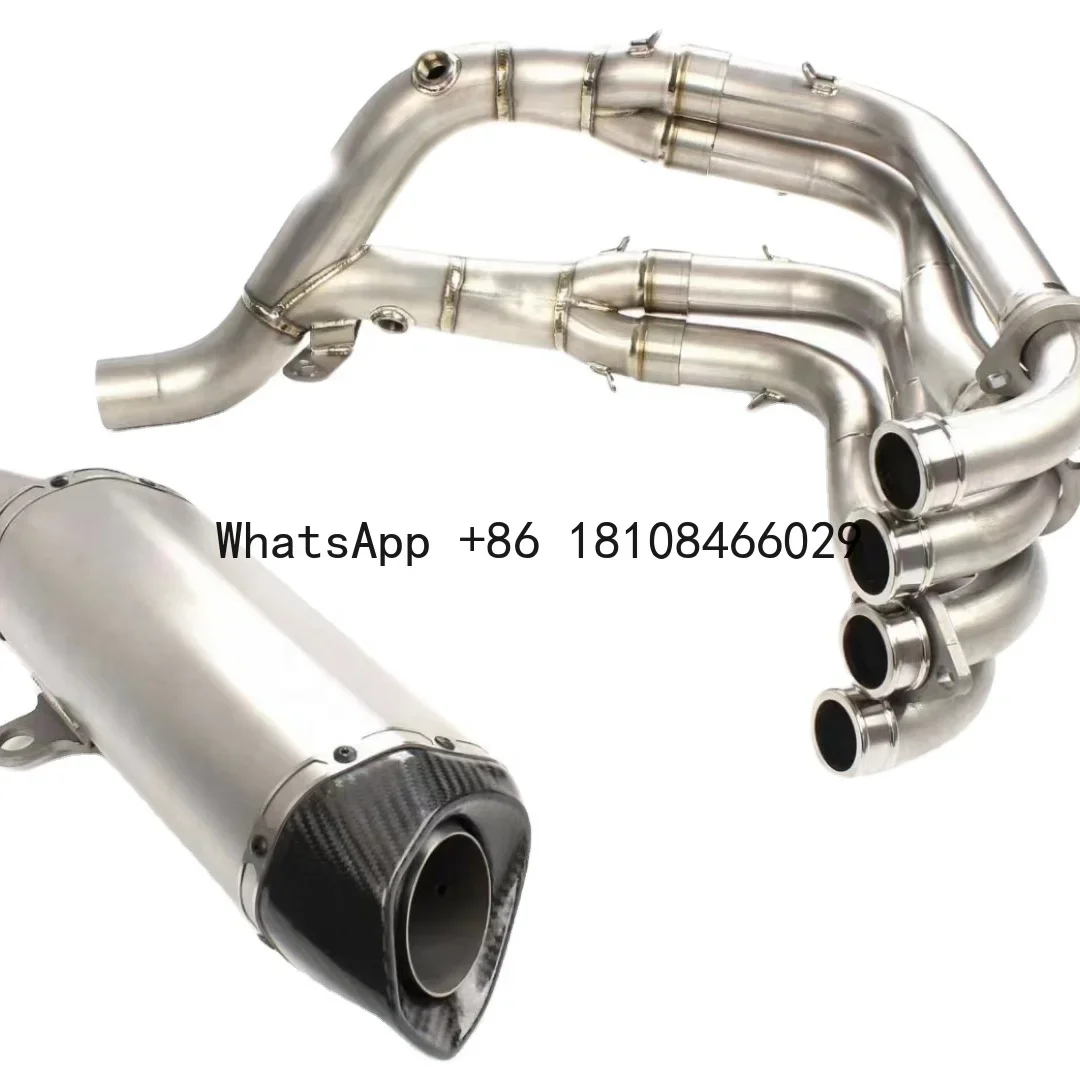 51mm 60mm motorcycle bend exhaust pipe for honda CBR1000 2004-2007 2008-2012 2016 full titanium exhaust muffler pipe system for