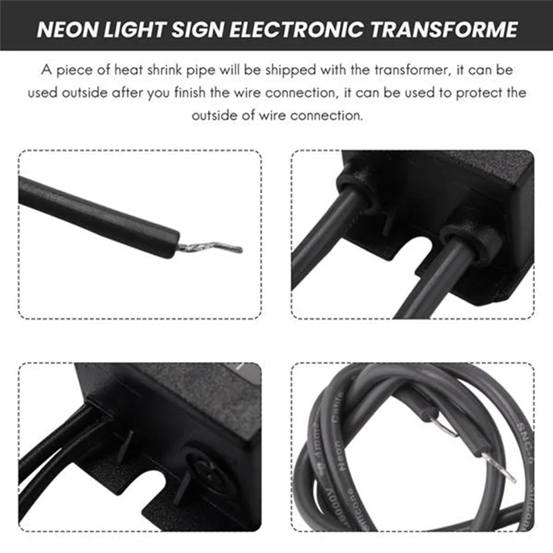 ZIZI Weitspannungs-elektronischer Neonlichttransformator, 3 kV, 30 mA, 5–25 W, passend für jede Größe von Glas-Neonlichtschildern