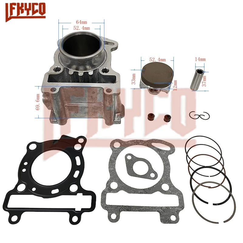

Motorcycle Engine 52.4mm Cylinder Kit Motor for Yamaha Mio MX 125 XEON KARBU 44D-E1311-00 33S-E1311-00 44D 4T Scooter Motoblock