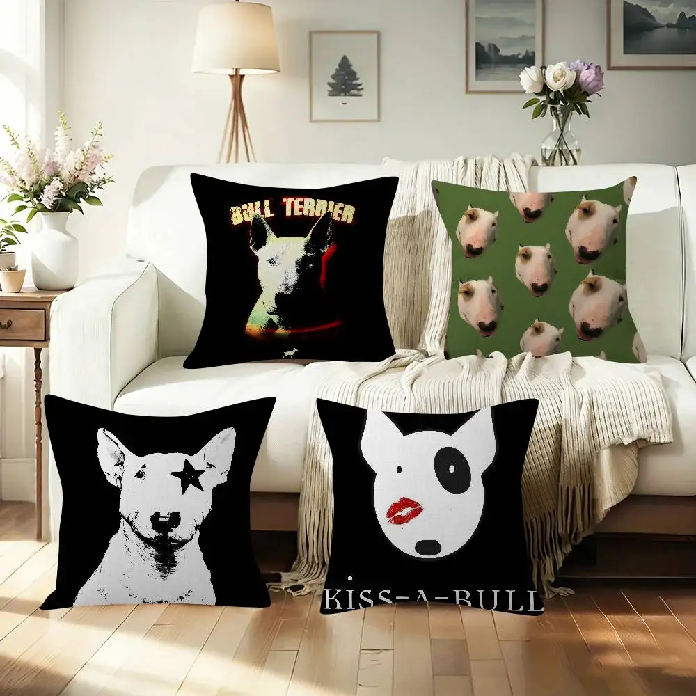 Cartoon Bull Terrier Series  Personalized Pillow Cover Kids Bedroom Wild Party Decor Pillowcase kid Birthday shower Gift