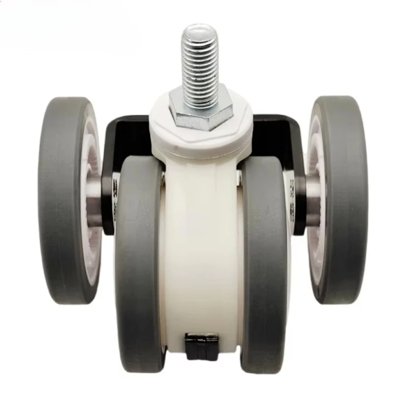 hospital bed caster 75mm Rubber Nylon Medical Caster Wheel Barrier‑Free Rotating Robot Climbing Casters