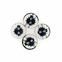 50PCs Resin Sewing Button Scrapbooking Round Flower Single Holes Costura Botones bottoni botoes JS9012 14mm