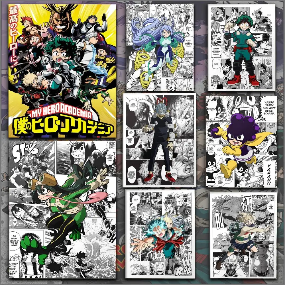Póster de anime M-My Hero Academia HD Anime tema popular cantante/OST/película-autoadhesivo impermeable decoración del hogar