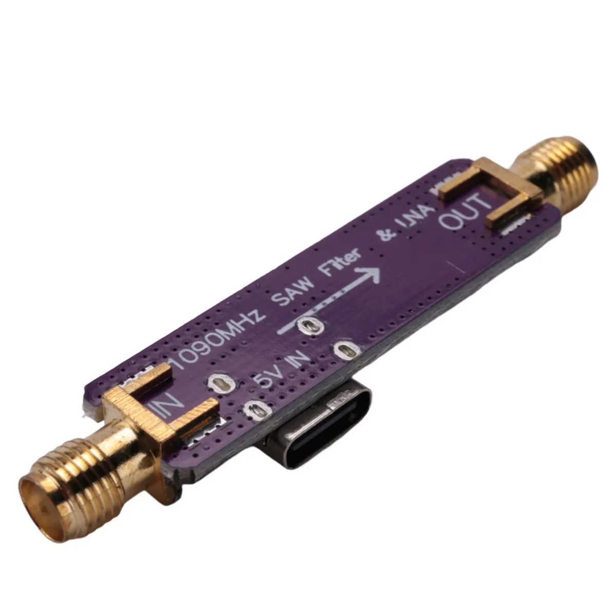 1090MHz 1.09GHz ADS-B Active SAW Filter &LNA 5V Power Supply Low Noise Amplifier Rich