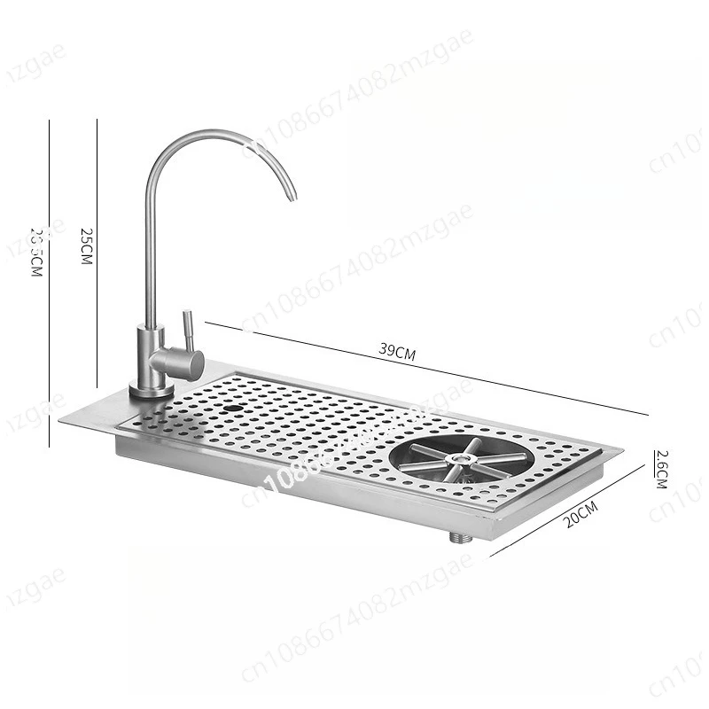 

Встроенный смеситель из нержавеющей стали, чашечная мойка высокого давления, лоток для воды, утолщенный встроенный многофункциональный