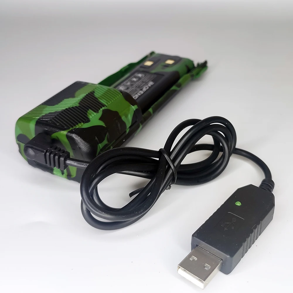 Baofeng UV-82 Battery Walkie Talkie usb charge Black/Camo Baofeng 3800 Battery Suport USB Cable Charge UV82 Two Way Radio Parts