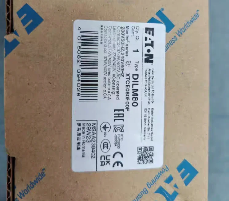 

New Eaton Contactor DILM80(230V50Hz,240V60Hz)