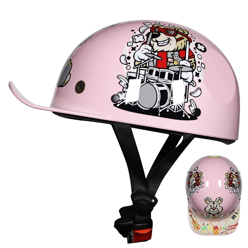 ORZ-617-Children's Vintage Duck Tongue Baseball Cap Helmet Skateboard Bike Half Helmet Electric Motorcycle Safety Helmet
