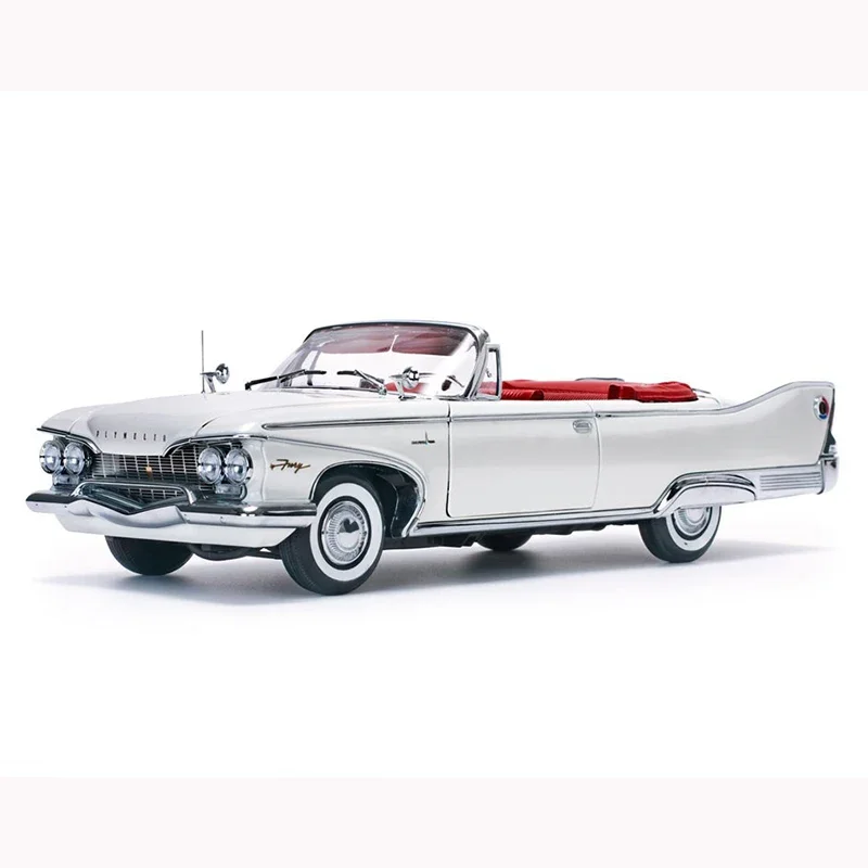 

New 1:18 Scale Model 1960 Plymouth Convertible Retro Car Metal Diecast Alloy Toys Vintage Vehicle Collection Display Gifts
