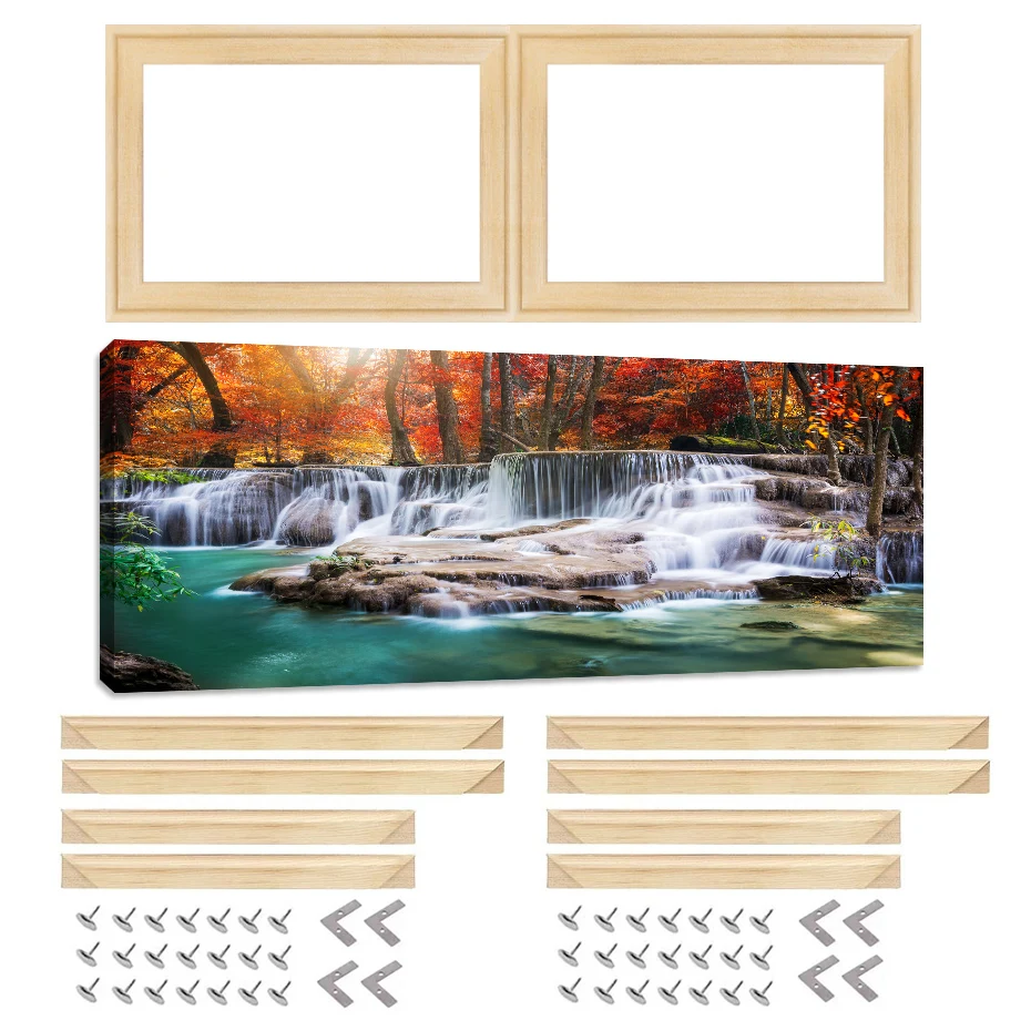 DIY Picture Wooden Wall Art 70x100cm Large Frame Canvas Stretcher Bars Kit for Oil Painting Poster Frames Living Room Home Decor