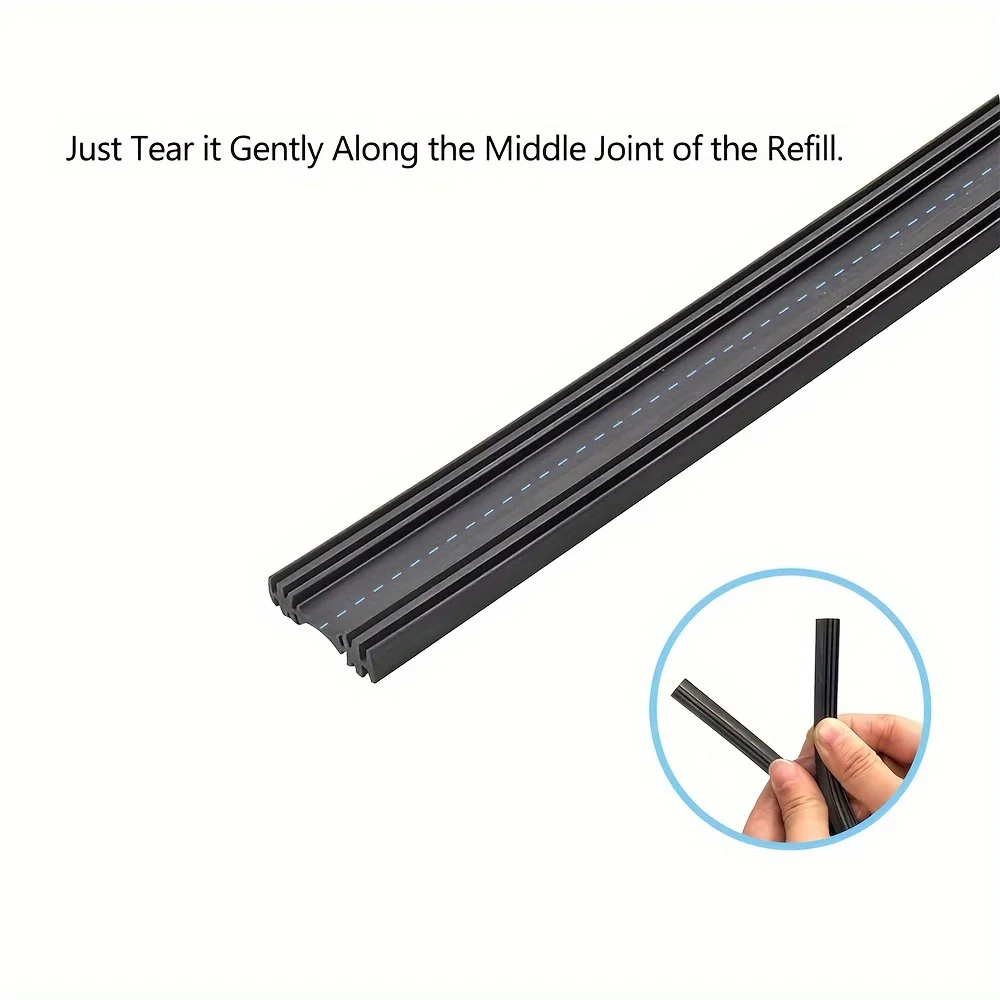 4Pcs 28inch 6mm Universal Car Rubber Frameless Windshield Wiper Blade Refill