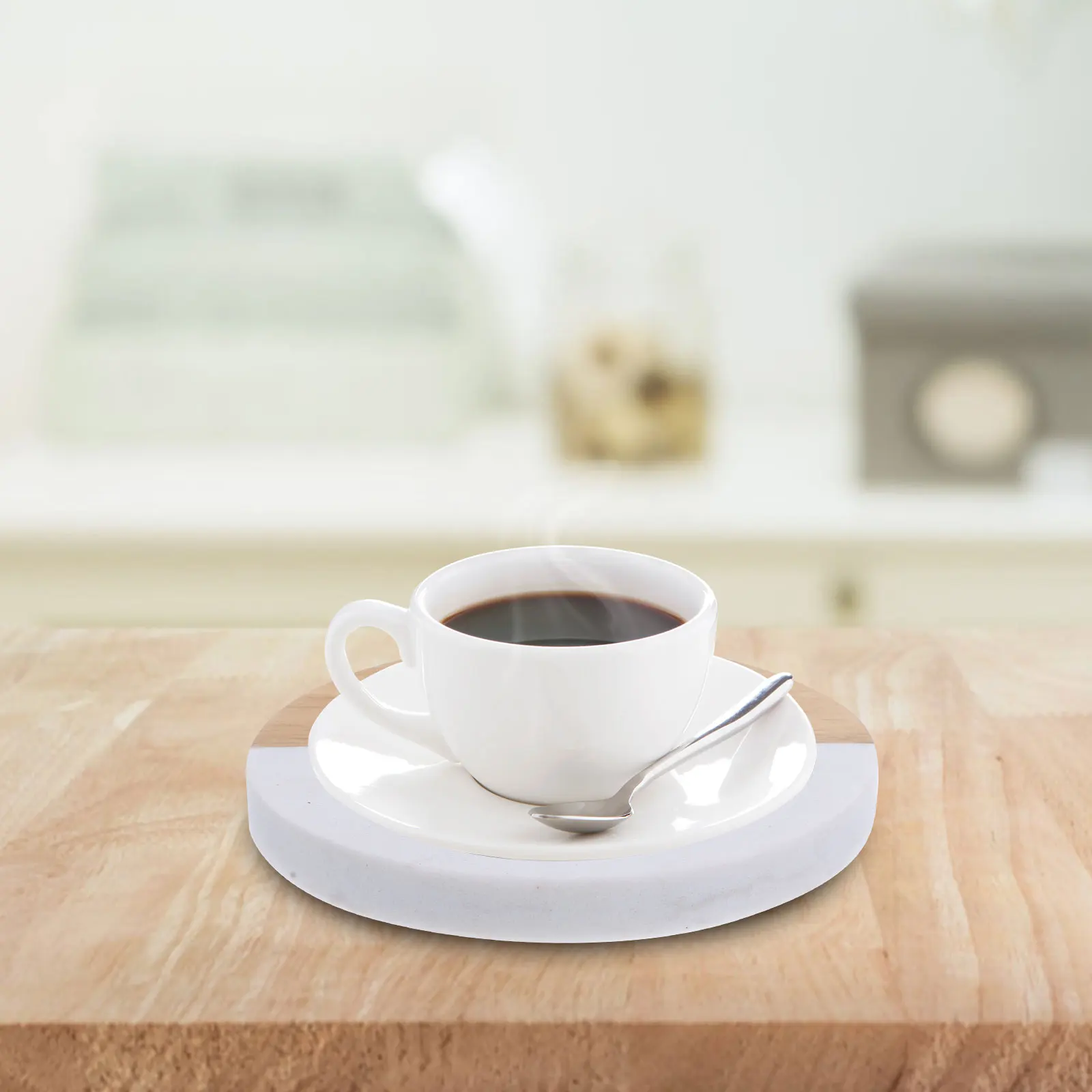 

4pcs Marble Coasters Home Cup Pads Heat-resistant Anti-skid Tumbler Pads Protective Bottle Mats for Home Kitchen