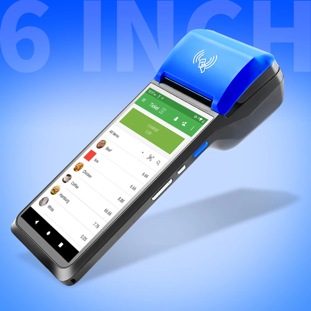 FYJ F1 6 Inch 4G Android 14 POS Machine with 3GB RAM 32GB ROM 64 Bit Touch Screen for Mobile Payment Taxi Car Wireless Data view 2