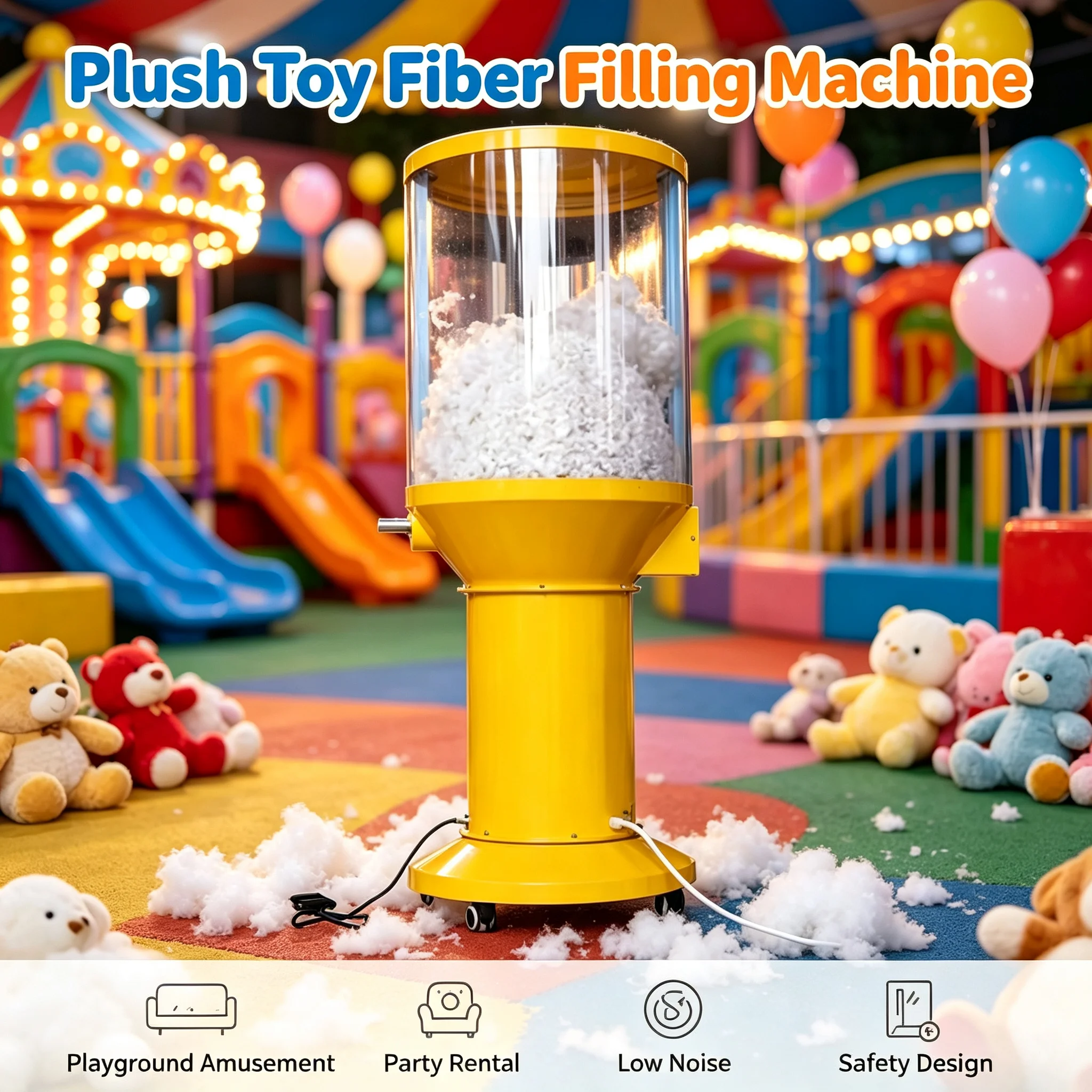 Cotton Filling Machine Teddy Bear Stuffing Device Crowd‑pulling For Theme Park Party Activities Customized