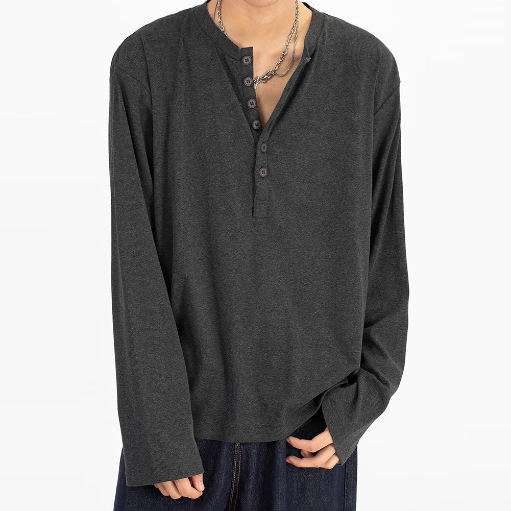 

O Neck Shirt Men\\'s Long Sleeve T-Shirt Casual Wear Spring Autumn Fashion Comfortable Daily Wear Polyester Fabric T-Shirt