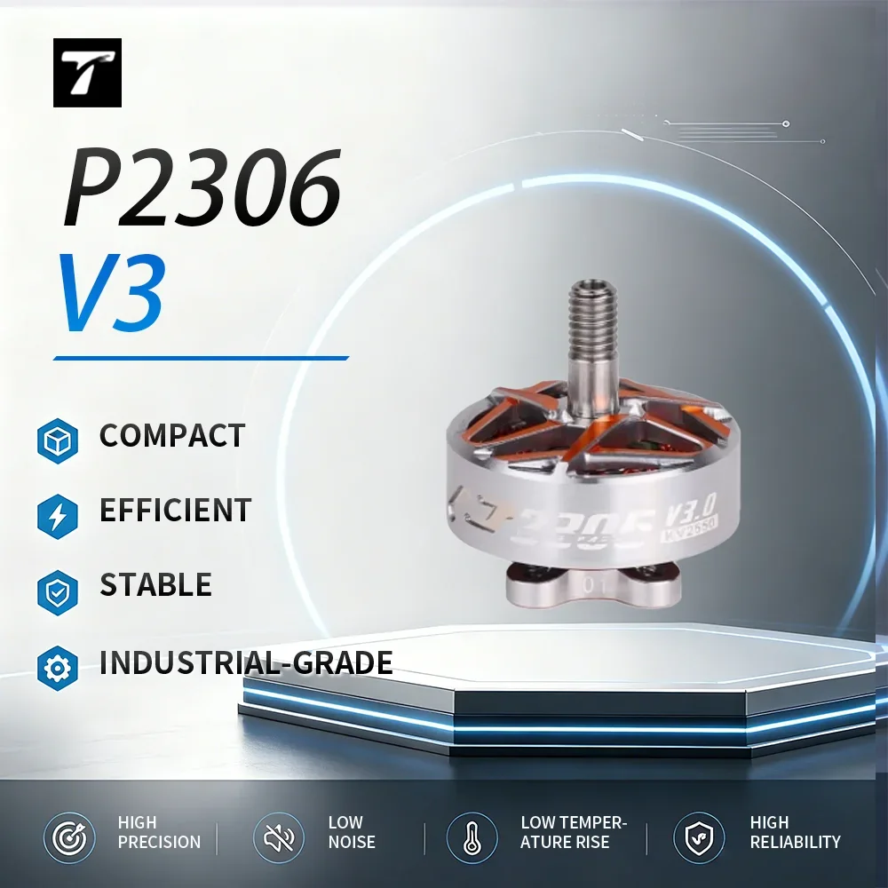T-MOTORHOBBY P2306 V3 FPV Brushless Motor KV1750 KV1950 KV2550 4S 6S 12N14P 4mm Shaft for 5 Inch Freestyle RC Quadcopter Drone
