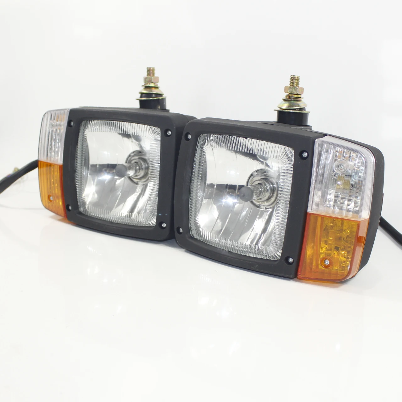 Tractor Trailer Headlights Left and Right Universal Turn Signal Light Lamp Head Indicator Light for Car Excavator Truck