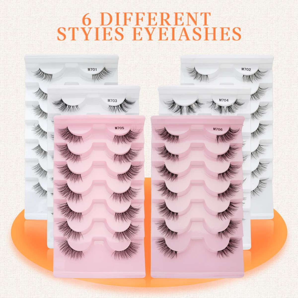 YSDO Cat Eye Mezze Ciglia Ciglia Finte Lunghe Naturali Trucco Cosplay Striscia Trasversale Ciglia Fatte A Mano Manga Ciglia Strumento di Estensione