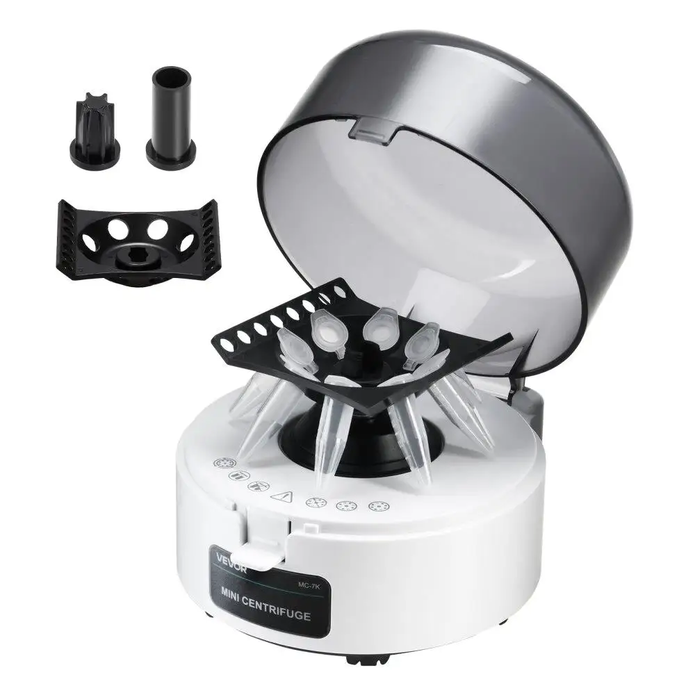 

Mini Centrifuge Machine 0.2ml 1.5ml 2ml 7000rpm Fixed Lab Rotor for Quick Separation