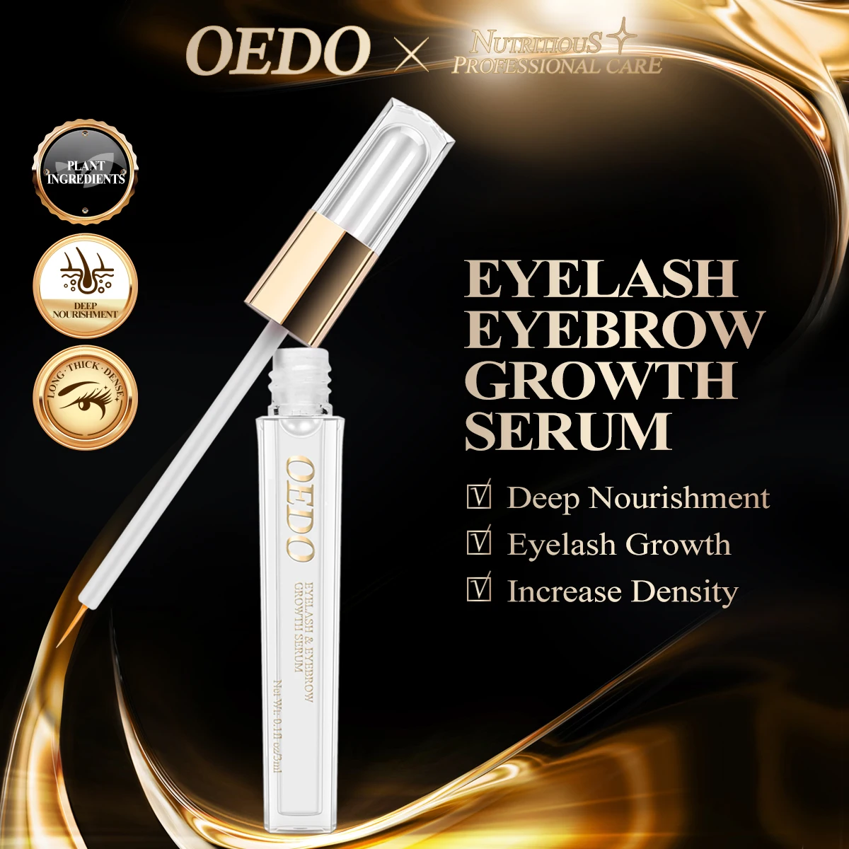 2PCS Eyelash SerumการรักษาLash Eye Longer FullerยาวEyebrow Growth Enhancer Eye Care Curling Eyelashยกชุด