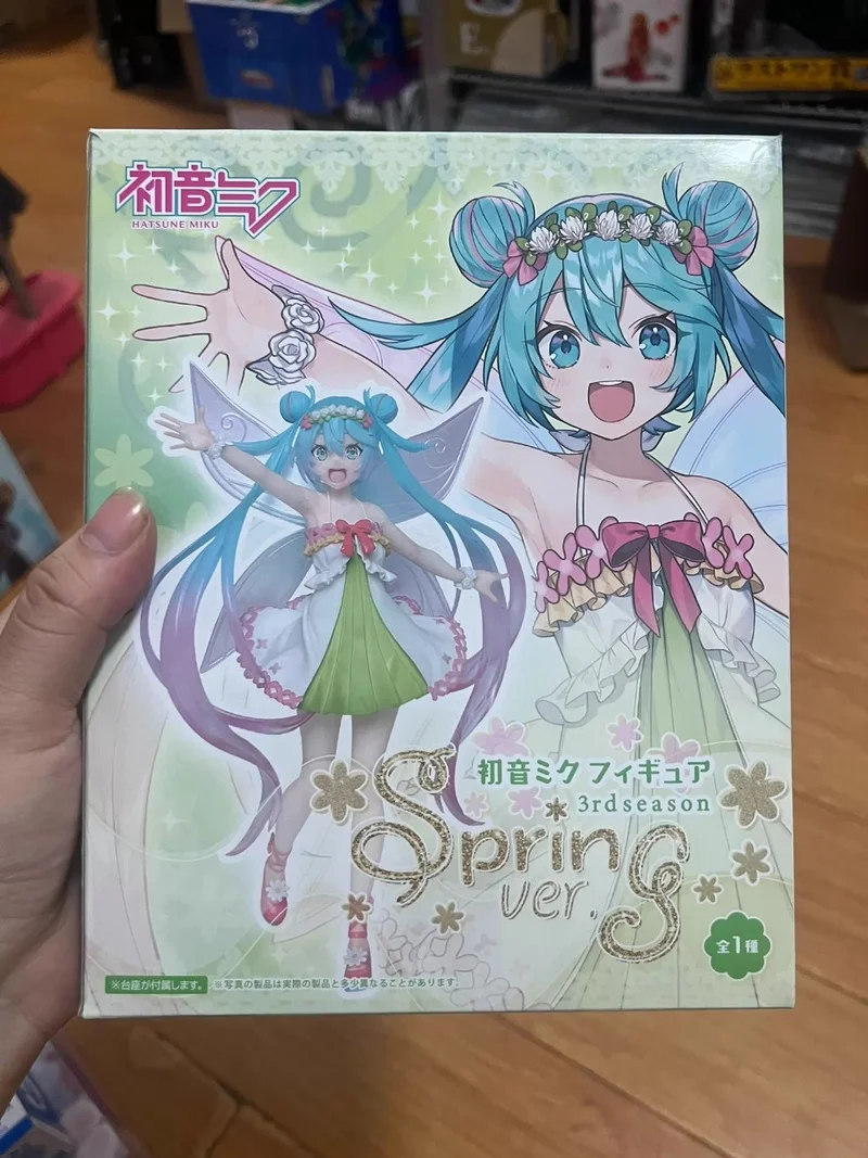 タイトー初音ミク-在庫あり-正規品-四季シリーズ-第3シーズン-春ver-pvc-コレクタブルモデル-花の妖精-アニメ玩具