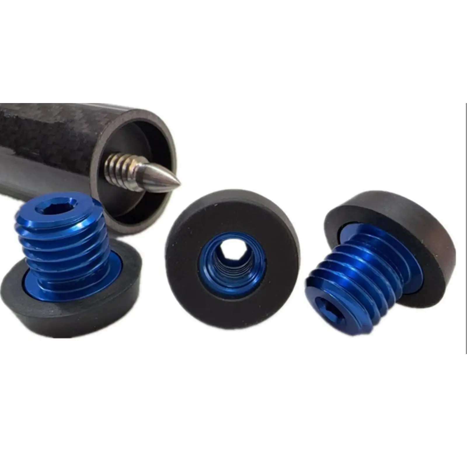

Drop Resistant Billiard Cue Bottom Cover Metal Rubber Bumper Accessories for Repair Tool Pool Cue