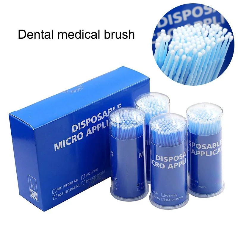 

100Pcs/Box Dental Micro Brush Disposable Materials Tooth Applicators Sticks Oral Hygiene Teeth Care Floss Interdental