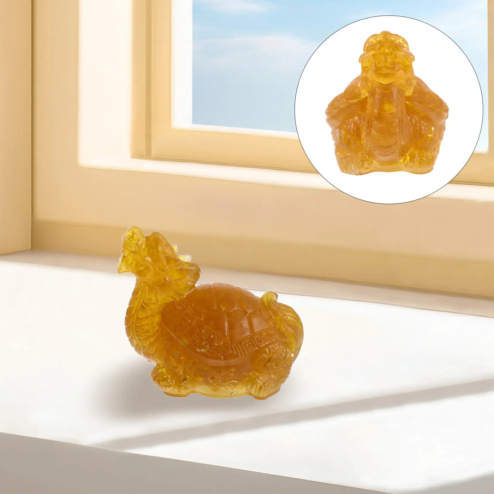 Crystal Dragon Turtle Ornaments Statue Home Decor Animal Feng Shui Decoration Decorative Figurines Decorations