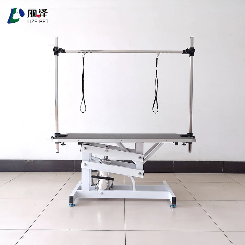 Dog Grooming Table Height Adjustable Hydraulic Drying Table Lift Grooming Table for Dogs Pets