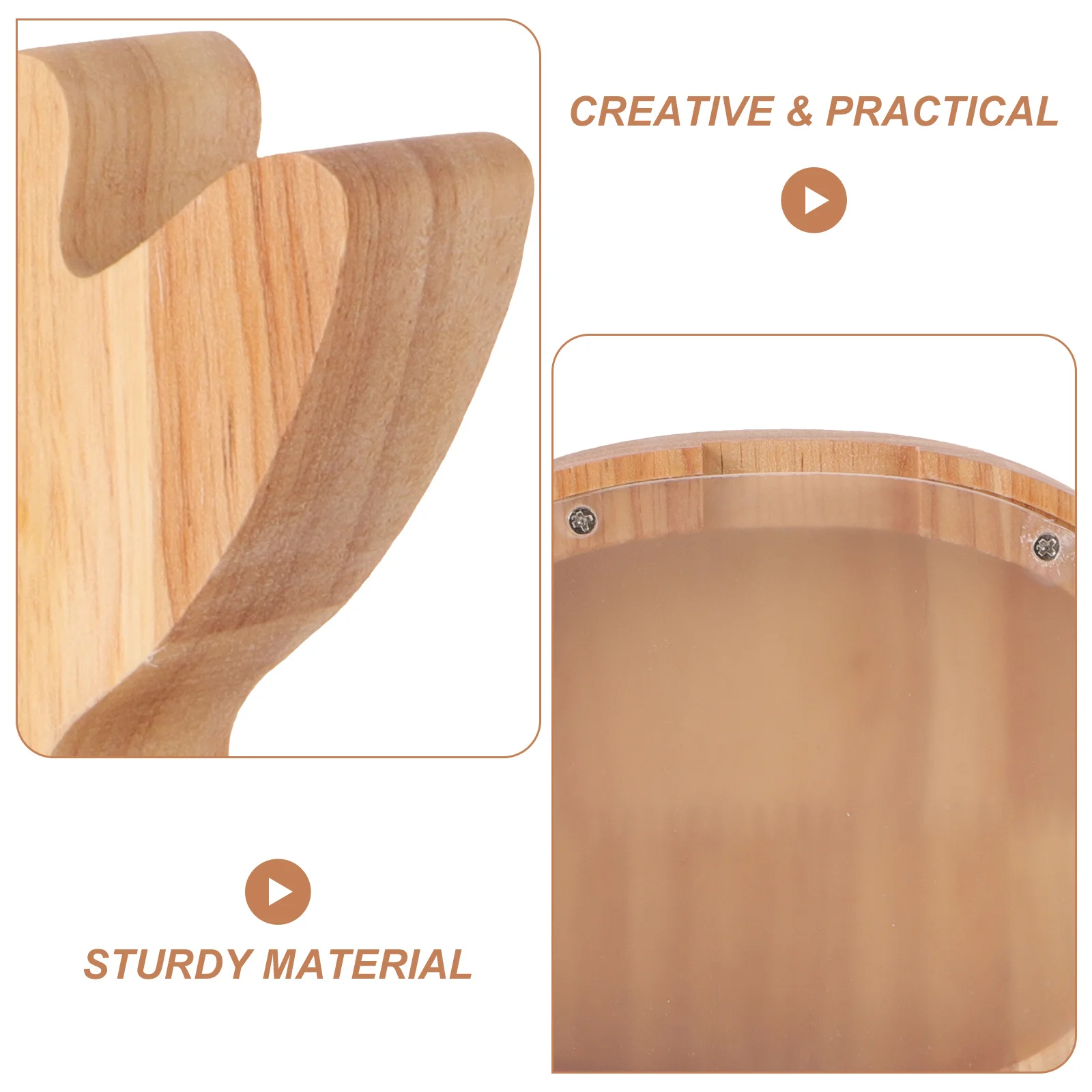 

Creative Rabbit Shape Wooden Piggy Bank Large Capacity Acrylic Money Box Decorative Home Office Coin Bank Acrylic Money Box