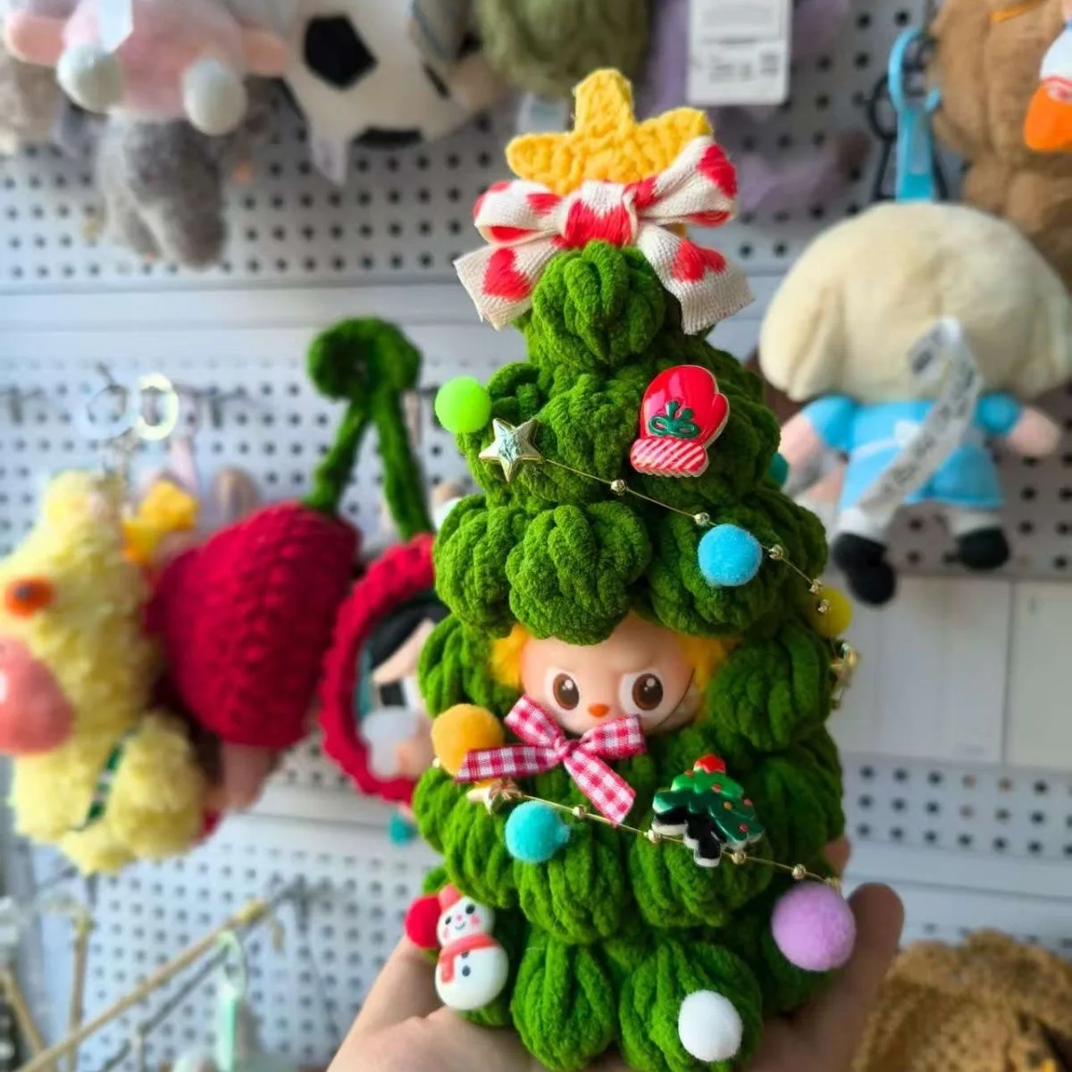 Christmas Tree Clothes For 17cm Labubu Doll Clothes Dolls Accessories Cute Decoration Little Clothes ﻿Diy Material Bag Ornament