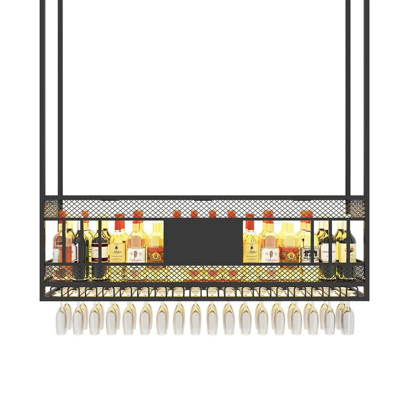 

Bar counter wine rack hanger goblet upside down hanging industrial wind hanger rack