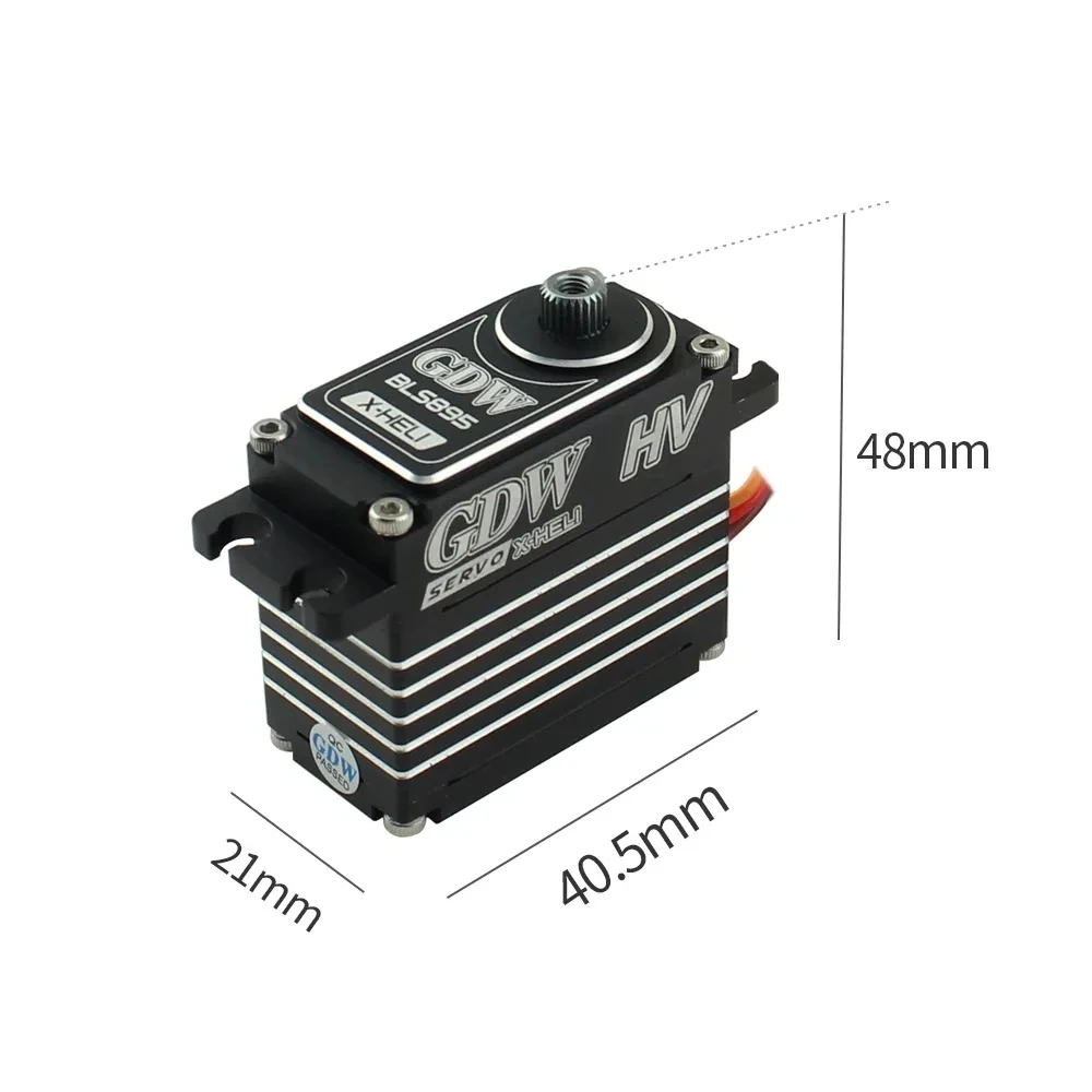 GDW RC Servo BLS892 BLS893 All Metal Shell 38kg Big Torque HV Servo Brushless digitale Standard per RC auto/elicottero/ala fissa