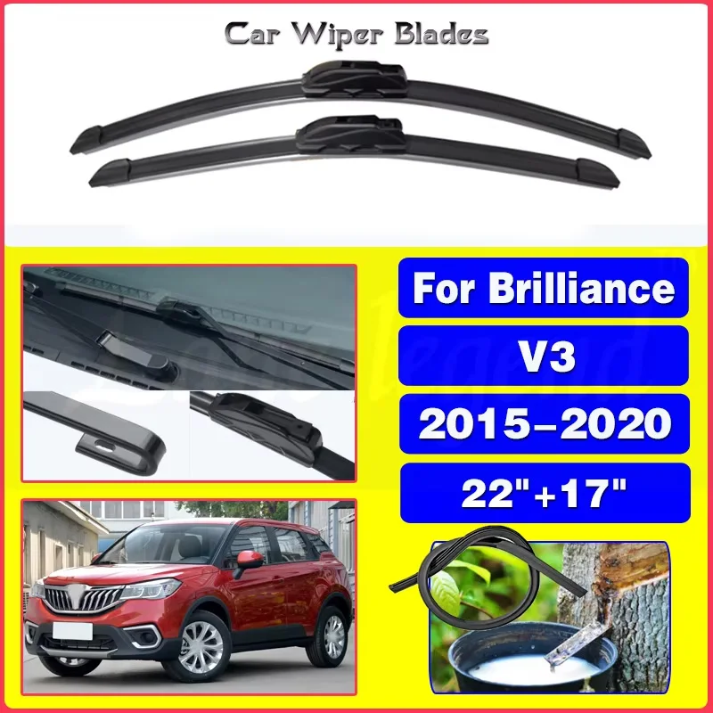 

Car Front Rear Wiper Blades Set For Brilliance V3 2015 2016 2017 2018 2019 2020 Brushes Cutter Windshield Auto Windshield