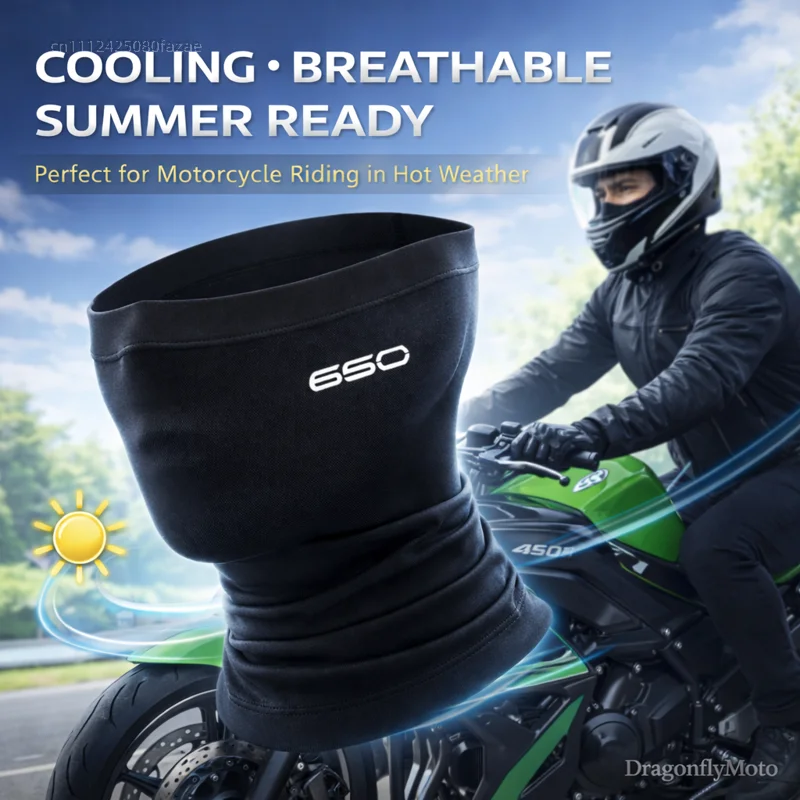 

Для мотоциклов Kawasaki Ninja 650, Z650, Z NINJA 650, 650SE, Versys 650: летняя охлаждающая дышащая маска для лица, гетр для шеи, балаклава с логотипом