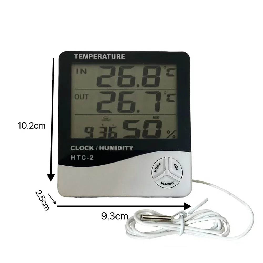 Household Thermometer Hygrometer HTC-1 HTC-2 LCD Electronic Digital Temperature Humidity Meter Outdoor Weather Station Clock