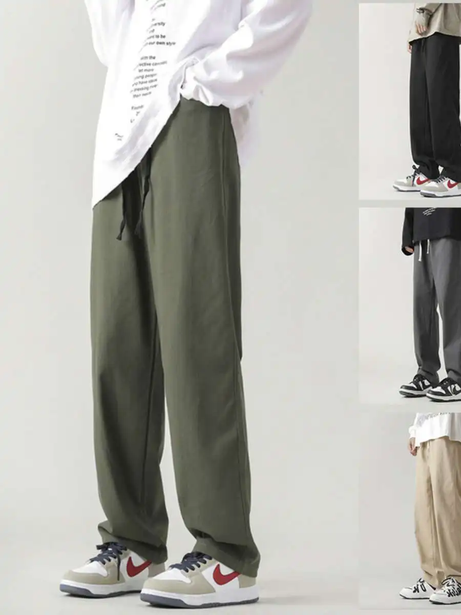 

Loose Casual Men's Camouflage Work Trousers High Street Faion Spring Autumn Long Pants American Sle Loose Fit Straight Leg