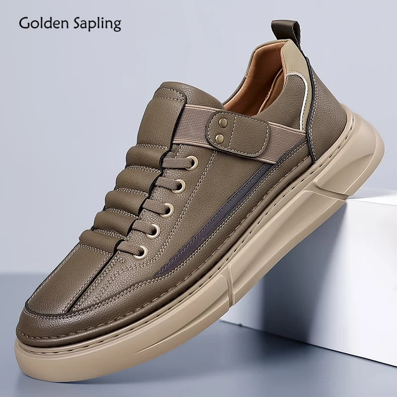 Golden Sapling Men's Casual Shoes Classics Skateboarding Flats Leisure Platform Footwear Business Men Social Shoe New Party Flat