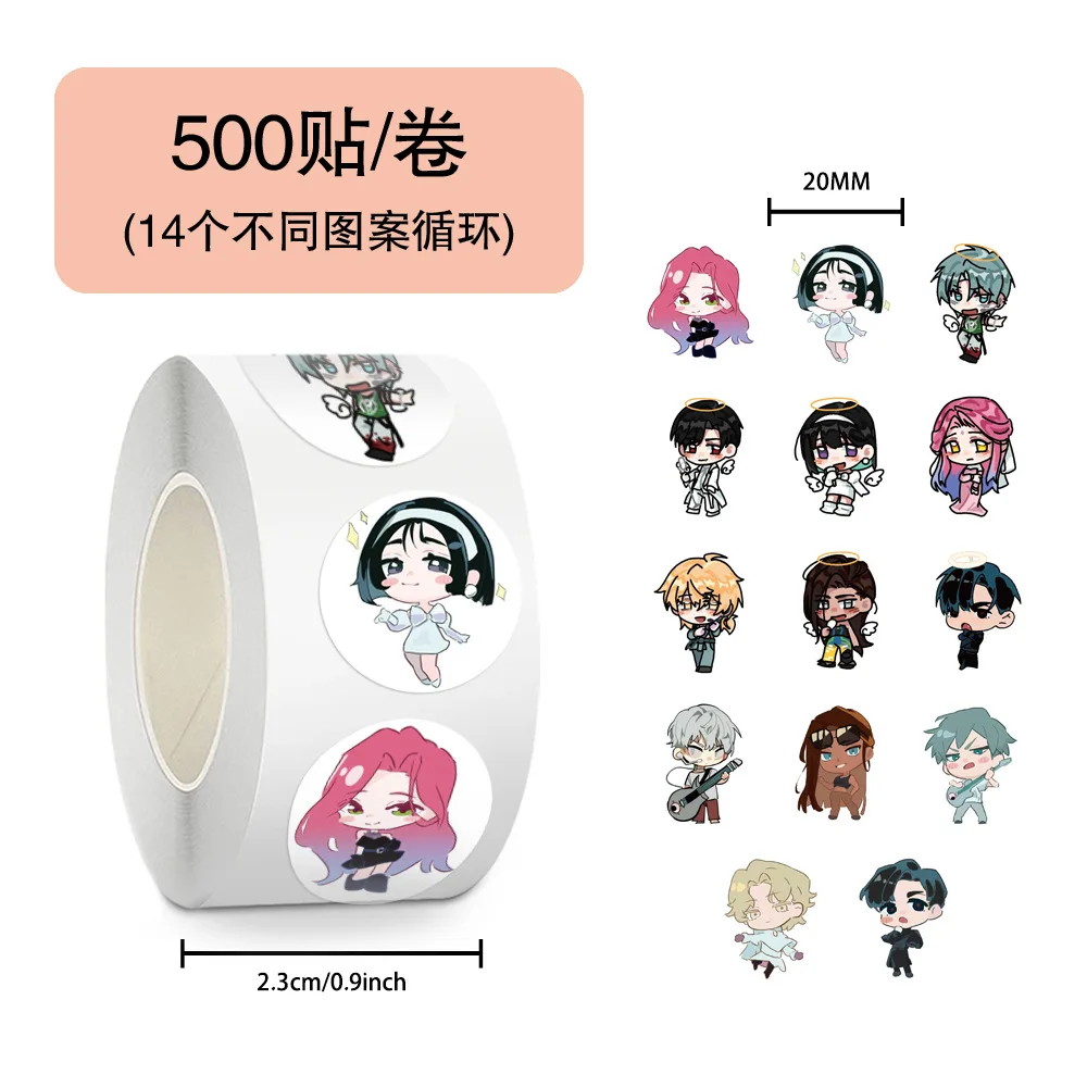 

500PCS/Roll Alien Stage Roll Stickers Creative DIY Cartoon Stickers Scrapbooking Phone Luggage Skateboard Waterproof Decals Gift