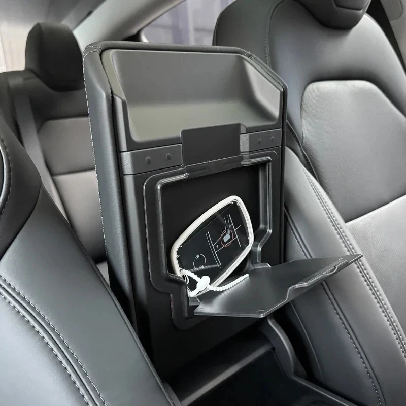 Per Tesla Model 3 + Highland 2024 Console centrale bracciolo scatola portaoggetti nascosta Organizer magnetico accessori per la Privacy