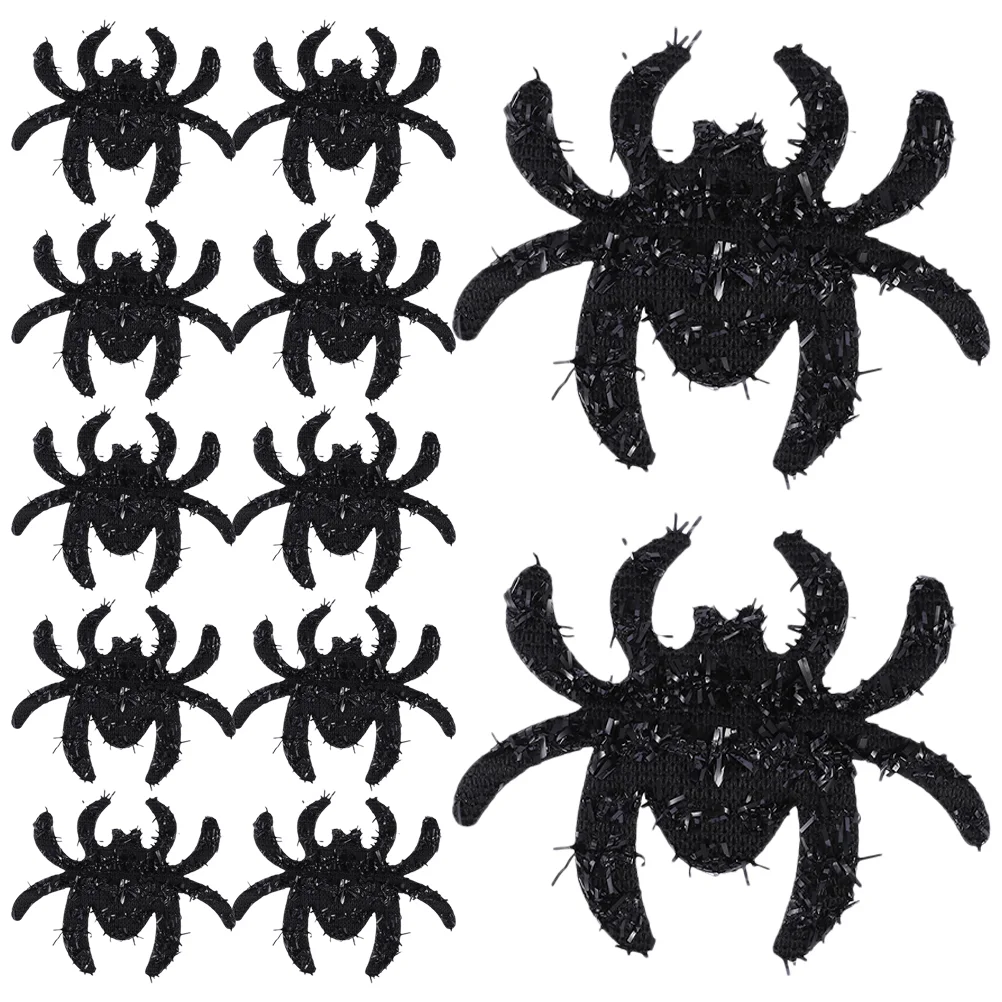 12 Pcs Halloween Patch Stickers for Children Spider Patches DIY Appliques Pentagram