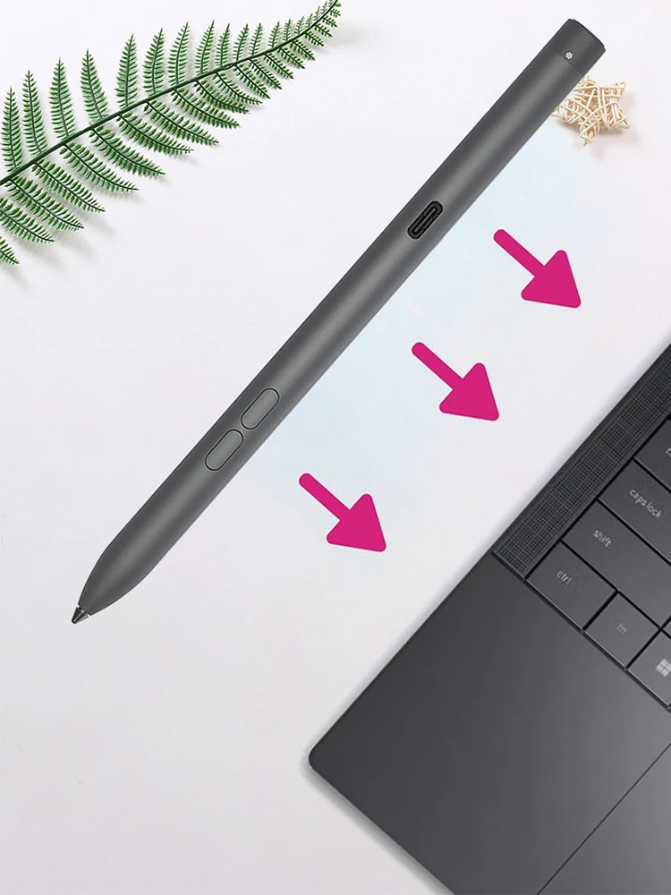 PN7522W Rechargeable Active Pen Laptop Pen Tilt Recognition Stylus Pen for Dell XPS 13 9315 2-in-1 for Dell Latitude 5310 2 in 1
