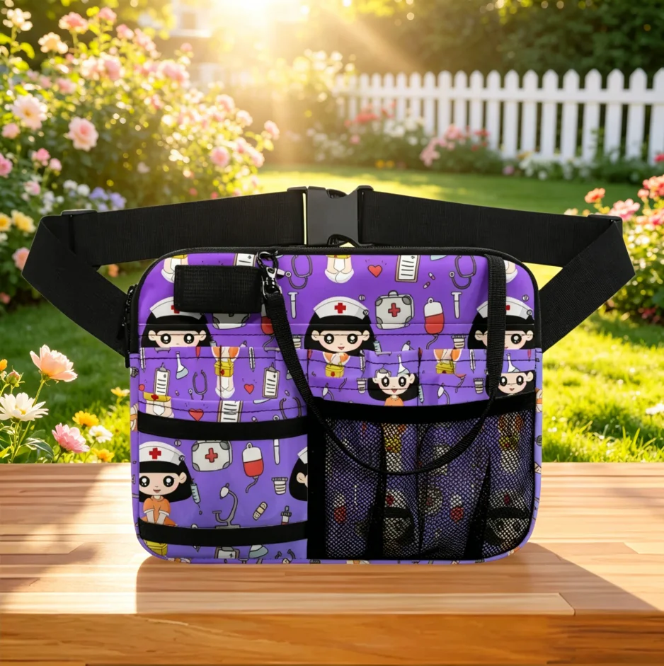 

Медицинская поясная сумка-органайзер для медсестер с несколькими карманами, регулируемый ремень, универсальный чехол для работы медперсонала