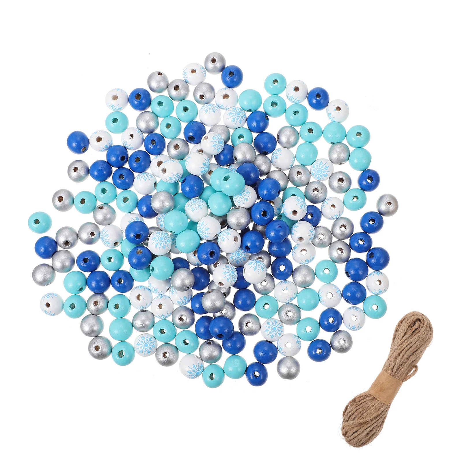 

1Set Colored Round Wood Beads Set for DIY Jewelry Making Crafting Projects Handiwork Gift Accessories Decorative Pendants