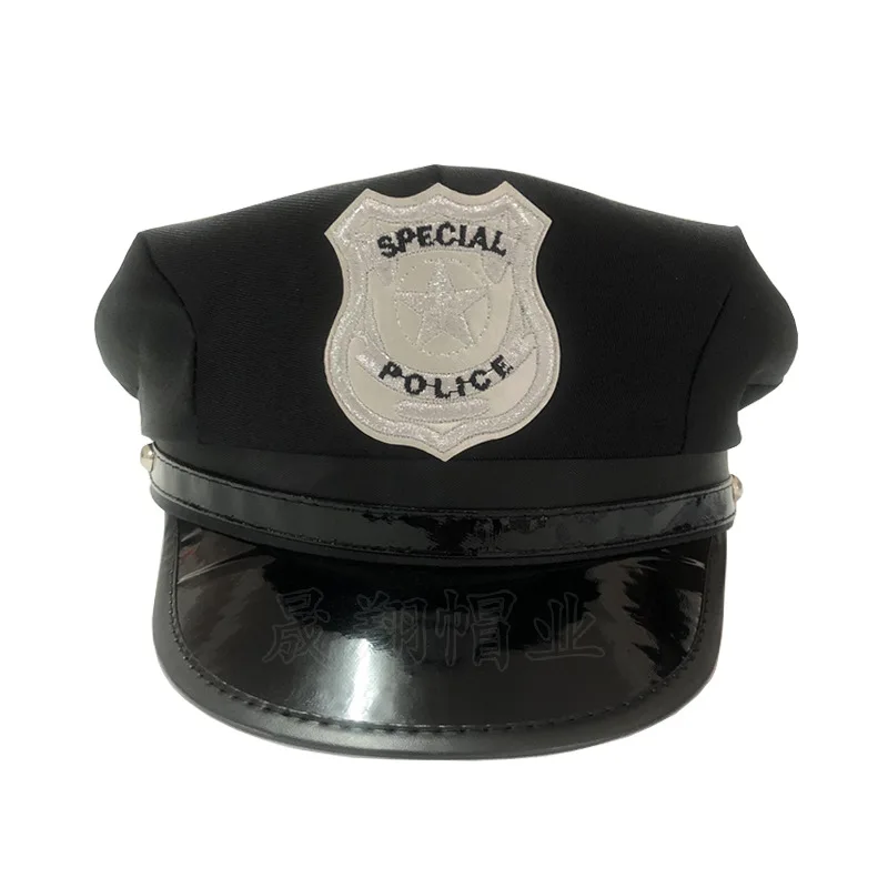 Men Women Octagonal Stage Performance Accessories Adult Uniform Accessories Flat CapHat children's Police Cap  Free Shipping