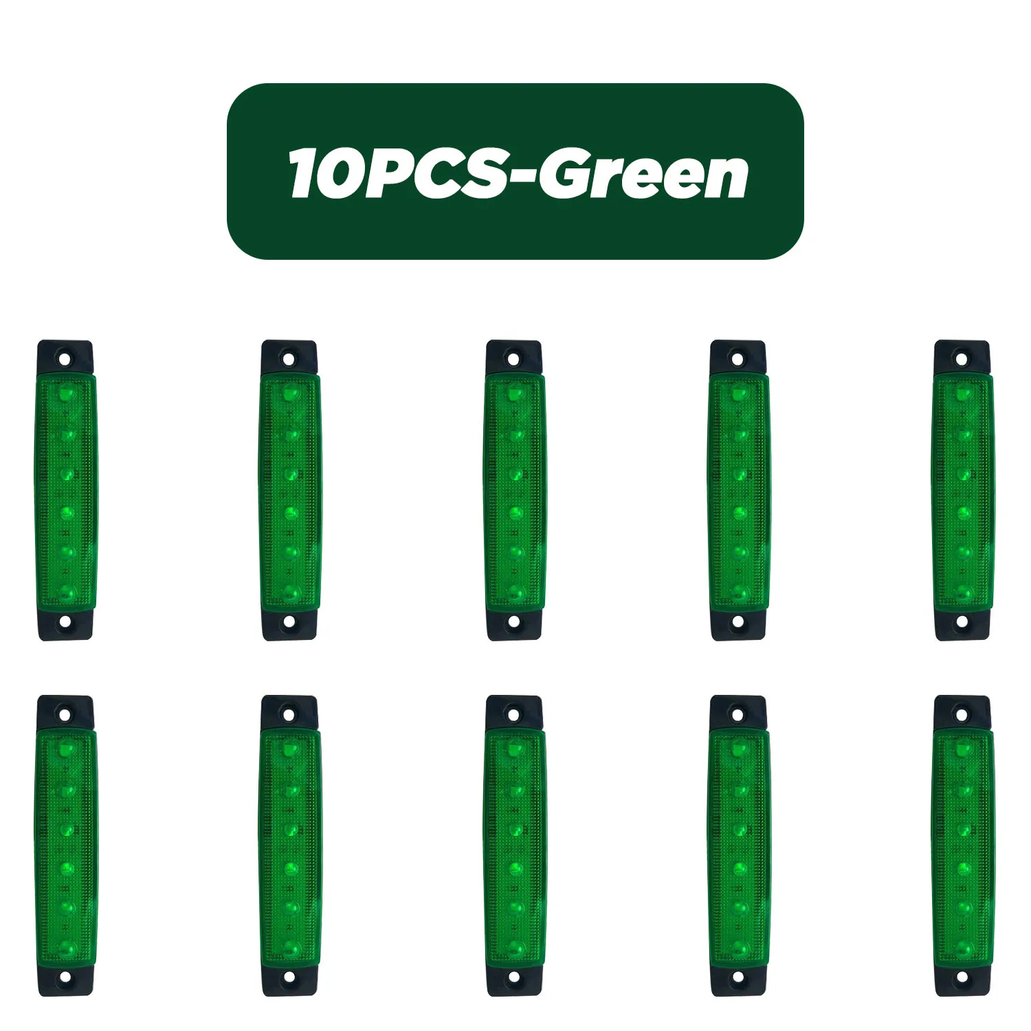 10 STKS 12 V-24 V Led Zijmarkeringslichten Autolichten Voor Achter voor Vrachtwagens Cabine RV Trailer Amber/Rood/Wit/Groen/Blauw