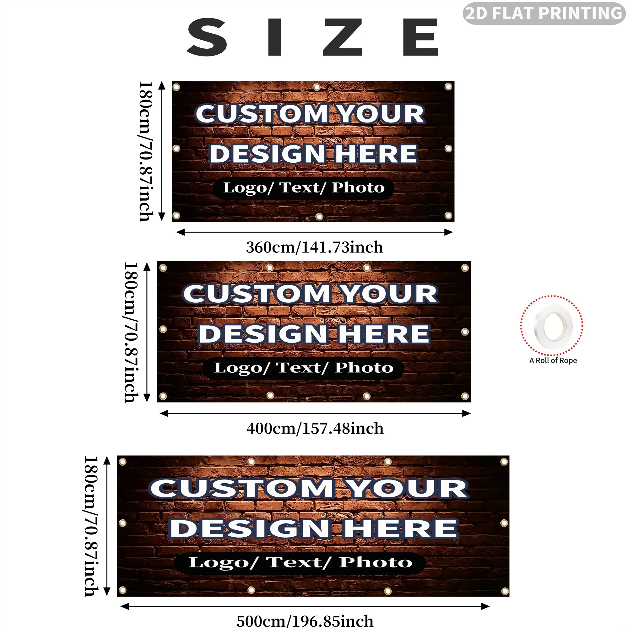 1pc Custom 2D FLAT Printing Garden Privacy & Protective Screens, for Outdoor Yards, Gardens, Garage Festival, Birthday Decor