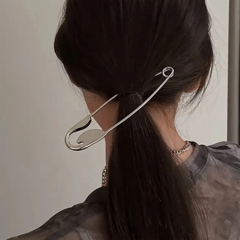 1 قطعة دبابيس كبيرة الموضة للملابس السلس المعادن ستار دبابيس الأمان الجينز فستان وشاح مقاطع الشعر للنساء دبابيس بروش قابل للتعديل #2