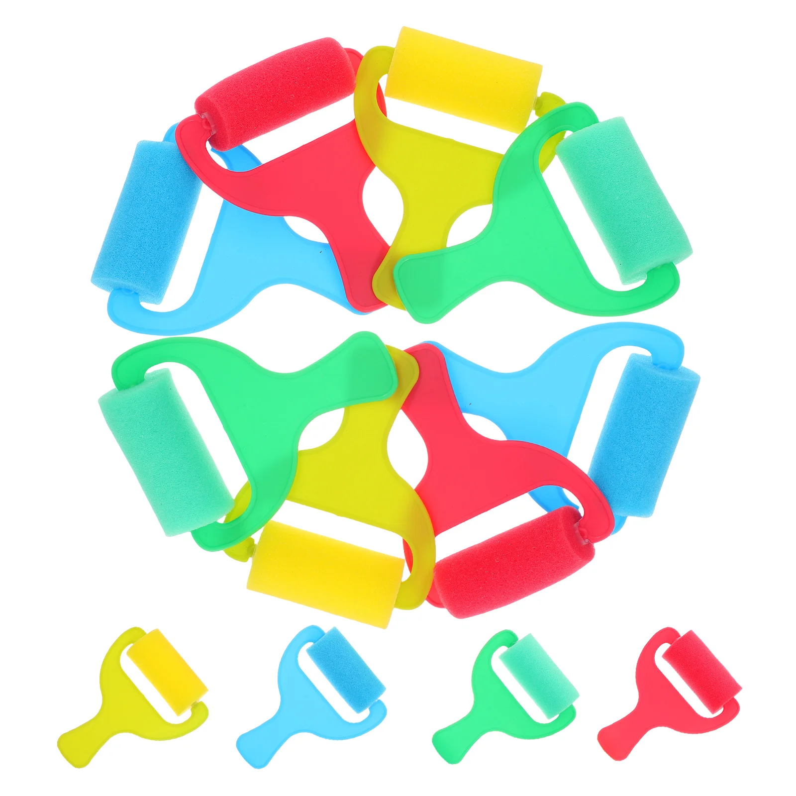 

12pcs Painting Sponge Brush Set Roller Foam Brushes Sponges Graffiti Kids Diy Creative Tools Washable Reusable